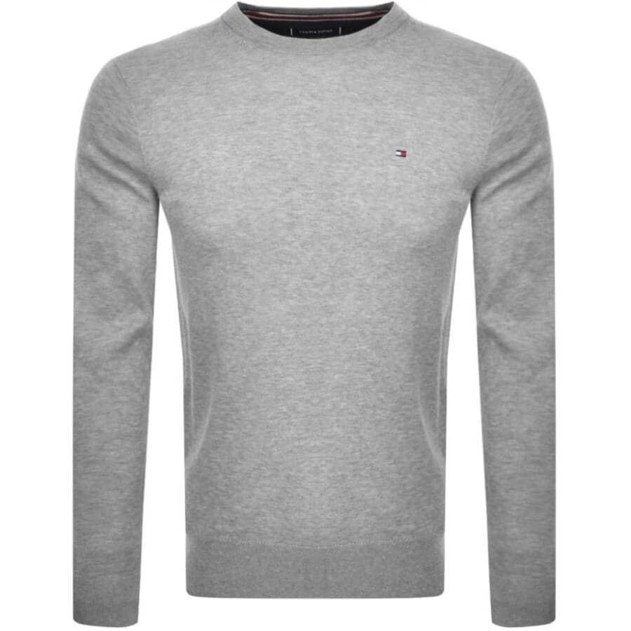 Tommy hilfiger grey crew neck sweatshirt cheap